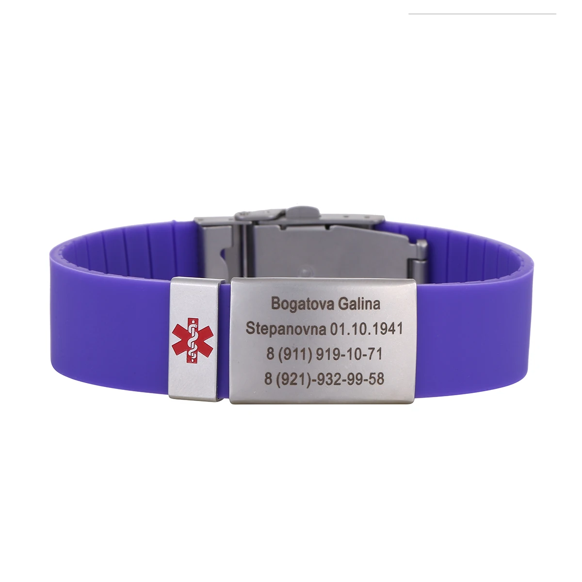 Braceletes alertas médicos personalizados da identificação, placa