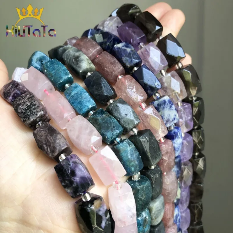 Günstige 11*16mm Natürliche Echte Perlen Unregelmäßigen Labradorit Rosa Quarz Charoite Sodalith Perlen Für Schmuck Machen Armband Zubehör