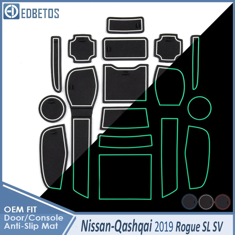 Грязный коврик для Nissan Qashqai Rogue SL SV аксессуары для двери паз ворота слот подставка Противоскользящий коврик автомобильный интерьер