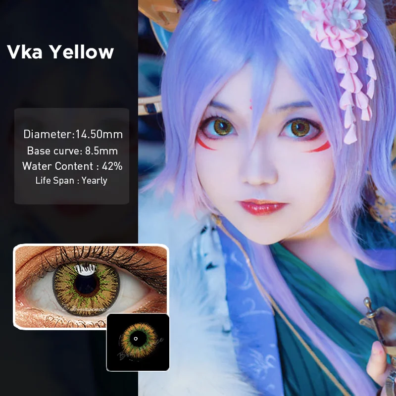 1Pair(2pcs) Contact Lenses For Eyes Cosplay Halloween Colored Contacts Lens  Hazel Color Eye Contacts With Color Lenses Grey Blue - Price history &  Review, AliExpress Seller - Lensmall Store