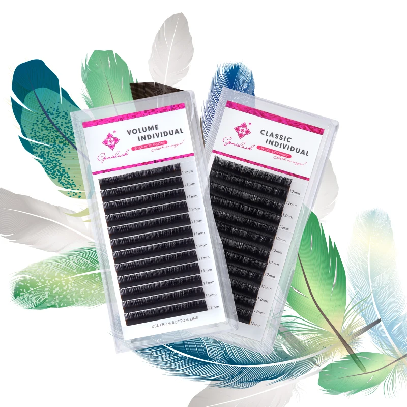 GENIELASH All Size Professional Individual Eyelash Extensions Supplies CDD+ Curl Russian Volume Lash Extensions Cilios
