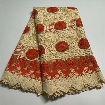 

2020 African Stone Lace Fabric High Quality Nigerian French Lace for Party Embroidery Swiss Voile Lace in Switzerland Wedding
