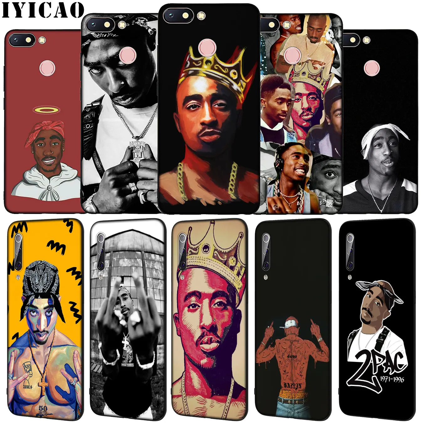 IYICAO поп 2pac Тупак мягкий силиконовый чехол для телефона Xiaomi Redmi 8A 7A 6A 5A K20 S2 4A 4X Note 8 7 6