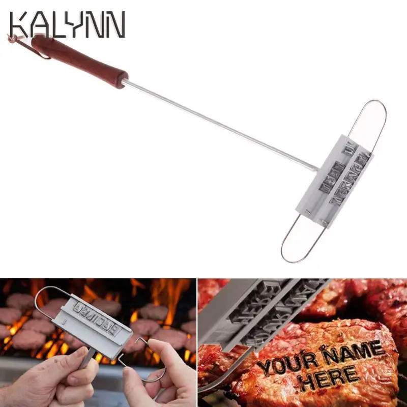 

BBQ Branding Iron Tong 43cm Barbecue Letter Printed 55 Letters DIY BBQ Steak Tool Meat Grill Forks Barbecue Tool Accessories