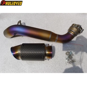 Titanium Alloy CBR1000RR Motorcycle Exhaust Link Pipe with Carbon Muffler Escape Demper Connect Mid Pipe for CBR1000RR 2008-2021