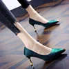 Cresfimix women fashion sweet green pu leather stiletto heels for office lady black summer high heel shoes zapatos dama a6047 ► Photo 3/6