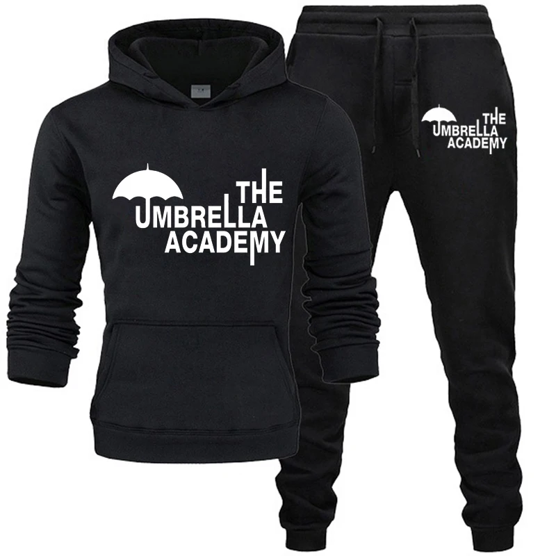 

2020 The Umbrella Academy Hoodies Two Piece Set Tracksuit Long Sleeve Hoodies+Jogger Pant Hip Hop Streetwear&Pants Men's Sets