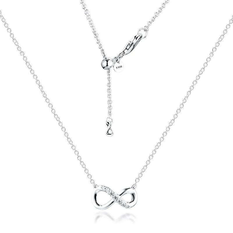 

CKK Necklace Infinity Collier Necklaces Choker Pendant Colgantes Chakra Collares Pingente 925 Sterling Silver Women Jewelry