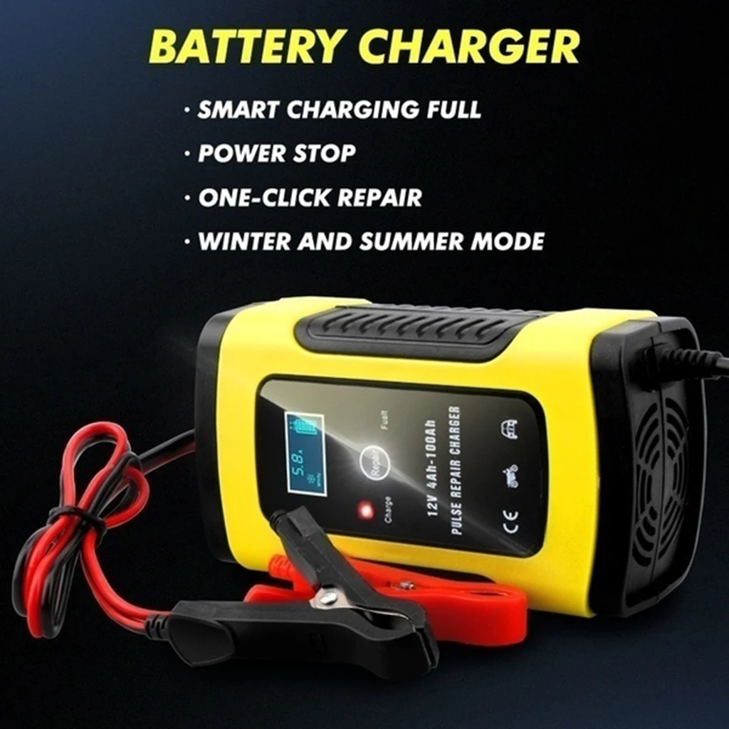 12 Volt 6 Amp Smart Battery Maintainer Charger For Motorcycle Car Truck US Plug