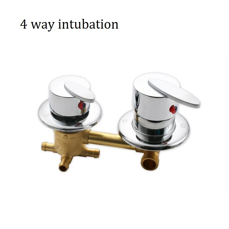 4 ways intubation MTTUZK 2/3/4/5 способов водоотводная труба с резьбой Межцентровое расстояние 10 см смесительный клапан регулирующий клапан латунный Ванная комната душевой смеситель кран кабины - Цвет: 4 ways intubation