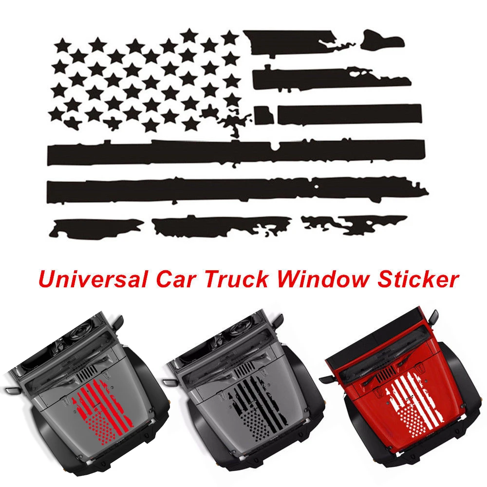 Auto Decoration Sticker Car Exterior Hood Stickers USA Flag Decal Vinyl For Jeep Wrangler | Автомобили и мотоциклы