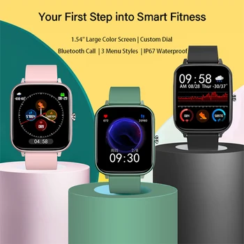 2021 Smart Watch Women Men Heart Rate Fitness Tracker Bracelet Watch Bluetooth Call Waterproof Sport Smartwatch For Android IOS 2