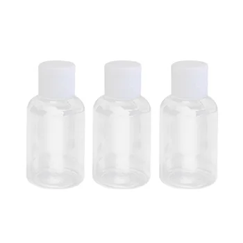 

15Pcs 50ml Empty Plastic Sample Bottle Container Jar Pot Vial with Flip Lid Perfect for Emollient Water Shower Gel Emulsion