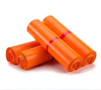 

100pcs/roll Orange Courier Bag Express Envelope Storage Bags Mailing Bags Self Adhesive Seal PE Plastic Pouch Packaging Mailer