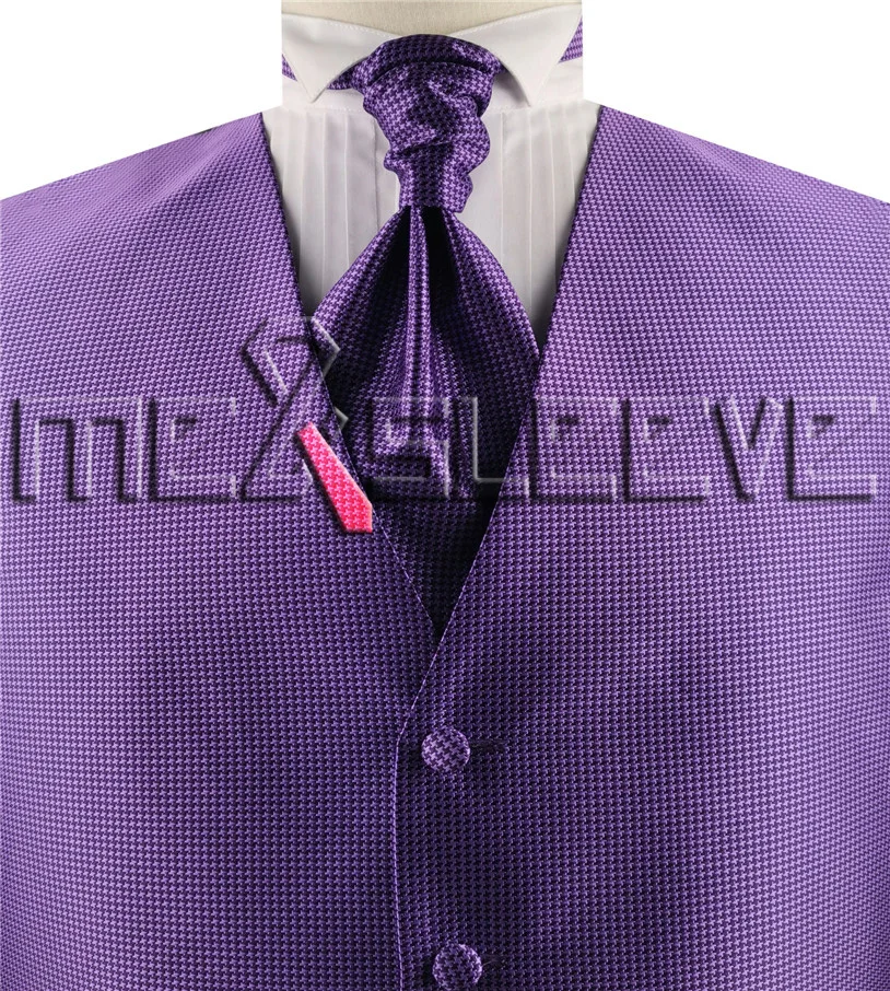 На заказ мужской топ качество классический жилет набор - Цвет: purple