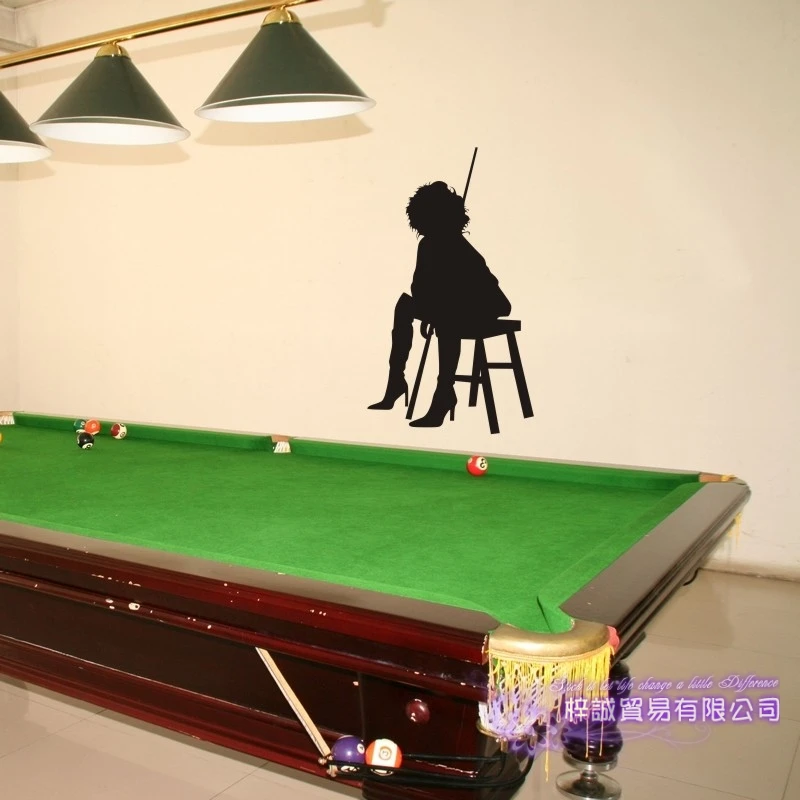Dctal Billiards Sticker Snooker Decal Posters Vinyl Wall Decals Parede Decor Mural Billiards Sticker