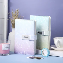 Carnet de notes Kawaii avec verrou, carnet de notes avec mot de passe, carnet de notes B6, papeterie pour Agenda, carnet de croquis, carnet de notes 