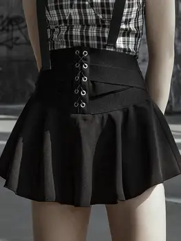 

Punk Rave Women's Goth Chic High-Waisted Pleated Skirt PQ554 Asian Size XS-L