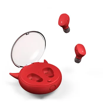 

Bluetooth 5.0 Earphones Lovely Pink Headset IPX7 Waterproof CVC8.0 Noise Reduction In-ear Stereo Sports Wireless Earphone TWS