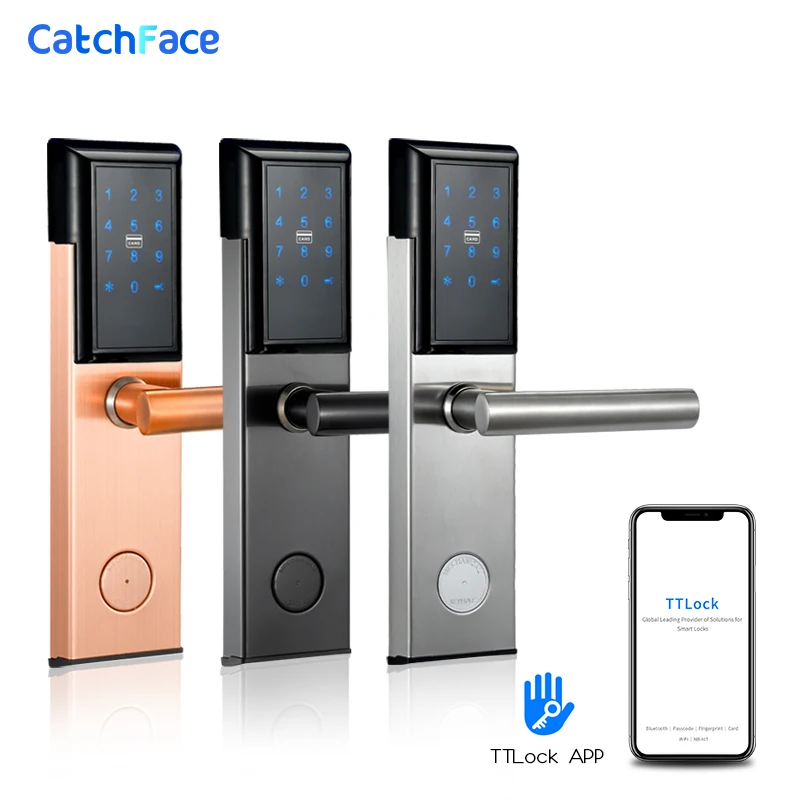 Фото Дверной смарт-замок TTlock, электронный цифровой дверной замок с Bluetooth, Wi-Fi, клавиатурой с паролем, для ворот в квартиру №2