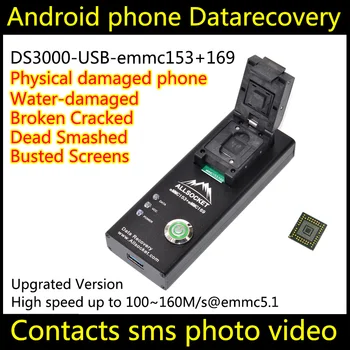 

eMMC socket eMMC169 153 socket USB with 5 size limiters nand flash testing.Programming Adapter,BGA169 BGA153 PES307