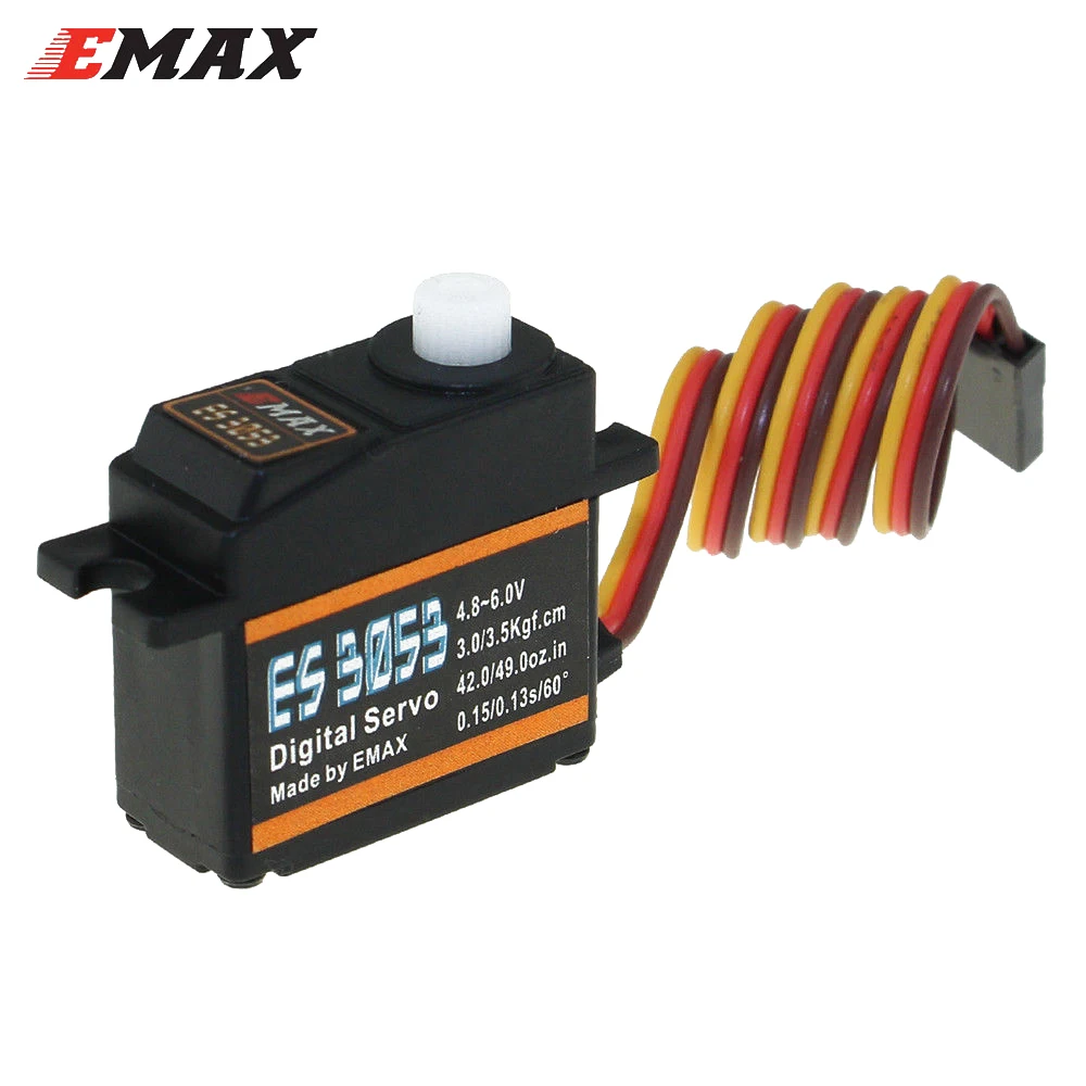 

Emax ES3053 17g 3.5kg 0.13sec 23T Plastic Gear Digital Servo For RC Airplane