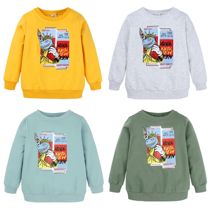 

Kids Long Sleeve Shirt Cartoon Print Dinosaur Sweatshirt Autumn Winter Baby Boy Jura T shirt 2019 New Children's Clothes top