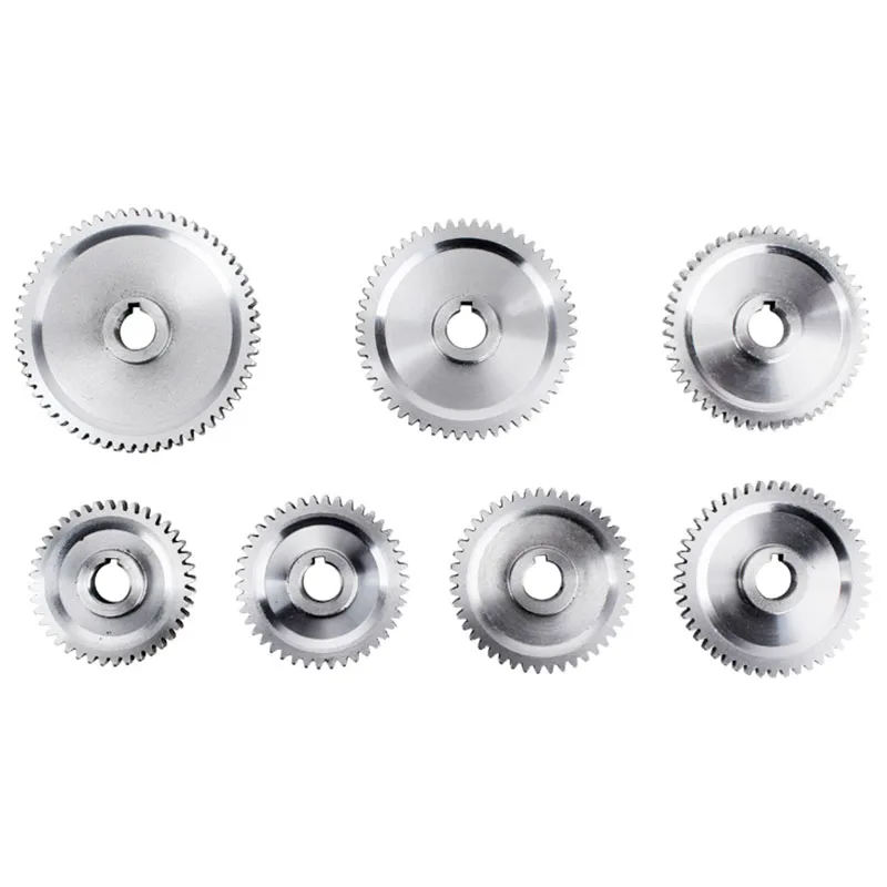 

Promotion! 7Pcs One Set S / N: 10084A Lathes and Milling Machines C1 M1 Metal Gear Mini Lathe Gears Metal