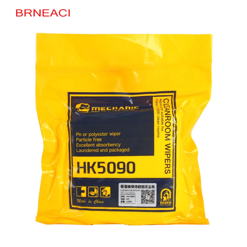 

MECHANIC Non-dust Cloth 50pcs Super Fine Precision Wiping Cloth Rag LED LCD Screen Glass Wipe Dust Removal Tool