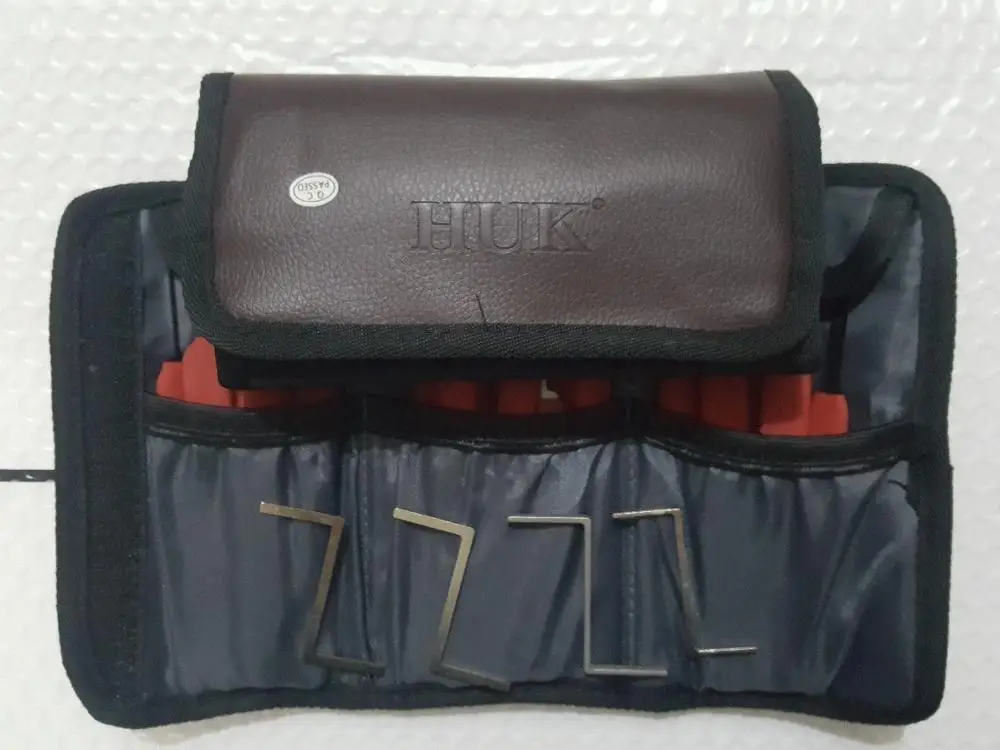 

24pcs/set Huk Manganese Steel 20 Needle Red handle +4pcs Tension Removal Hook locksmith tool