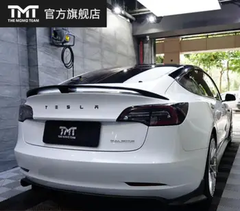 

High quality Carbon Fiber Car Rear Trunk Lip Spoiler Wing Fits For Tesla Model 3 Mini GT 2018 2019 2020