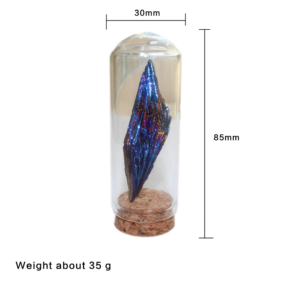 Runyangshi 1 шт. натуральный хрустальный Турмалин Гальваническое Голубое перо павлиний хвост декоративная бутылка для ландшафтного дизайна