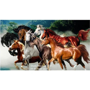 

DIY 5D Diamond Painting Cross Stitch Kits Running horse Diamonds Embroidery Home Decor Full Diamond Mosaic Pattern Big size X50