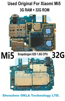 

1pcs For Xiaomi Mi 5 M5 MI5 Motherboard 32G ROM Used Original With multi-language Europe ROM MainBoard Logic Board