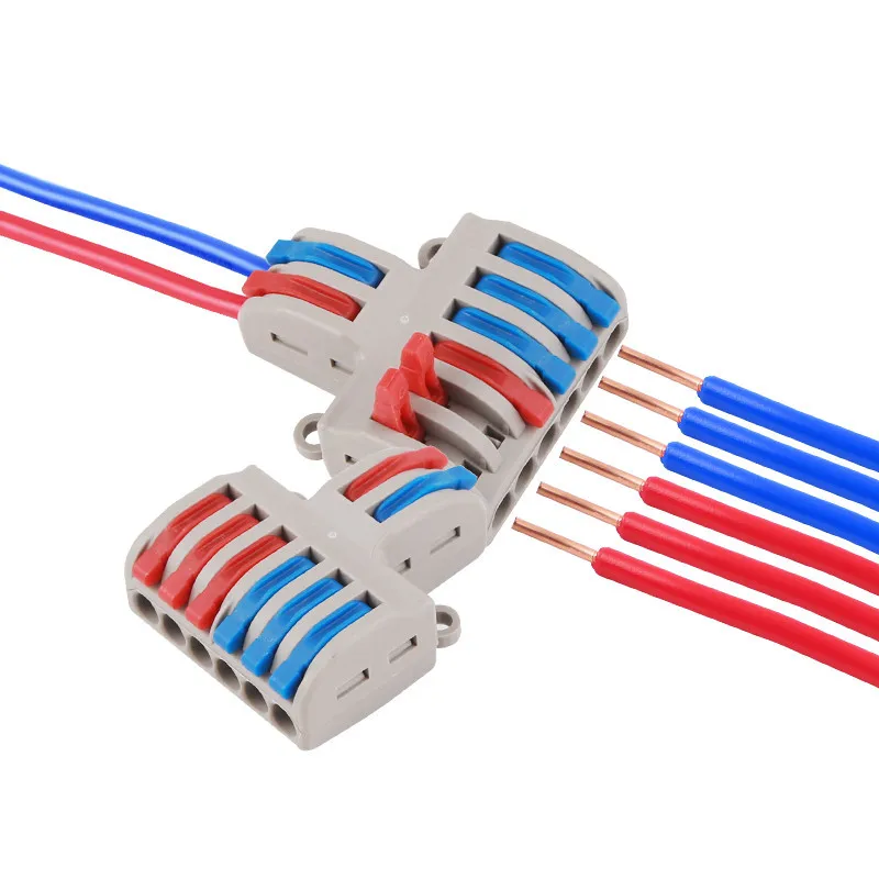 

2pcs Wire Connector 2 In 4/6 Out Wire Splitter Terminal Compact Wiring Splicing Conector Eletrico Electrical Accessories