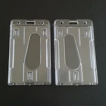 3 шт. жесткий пластиковый двусторонний держатель для карт прозрачный горизонтальный держатель для удостоверения личности чехол для карт легкий доступ