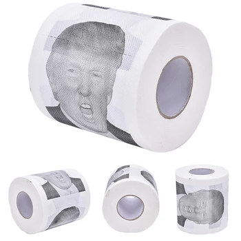 

1Roll Novelty President Trump Donald Humour Trump Toilet Paper Roll Funny Gag Gift Dump with Trump