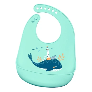

Cute Animals Pattern Silicone Waterproof Feeding Bibs Baby Saliva Towel Adjustable Burp Baby Bibs Kids Aprons Eating Lunch Bibs