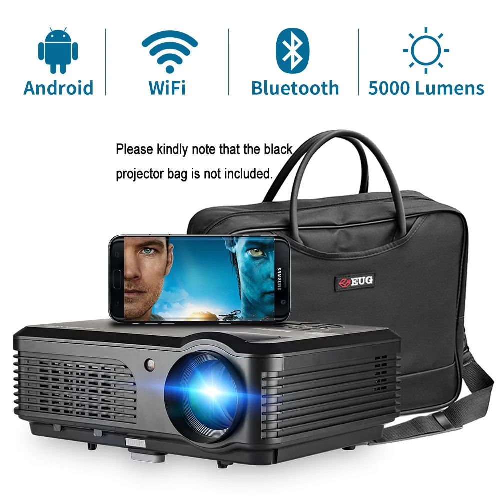 CAIWEI A6/A6AB 1080p проектор Full HD домашний Смарт Android WiFi ЖК светодиодный