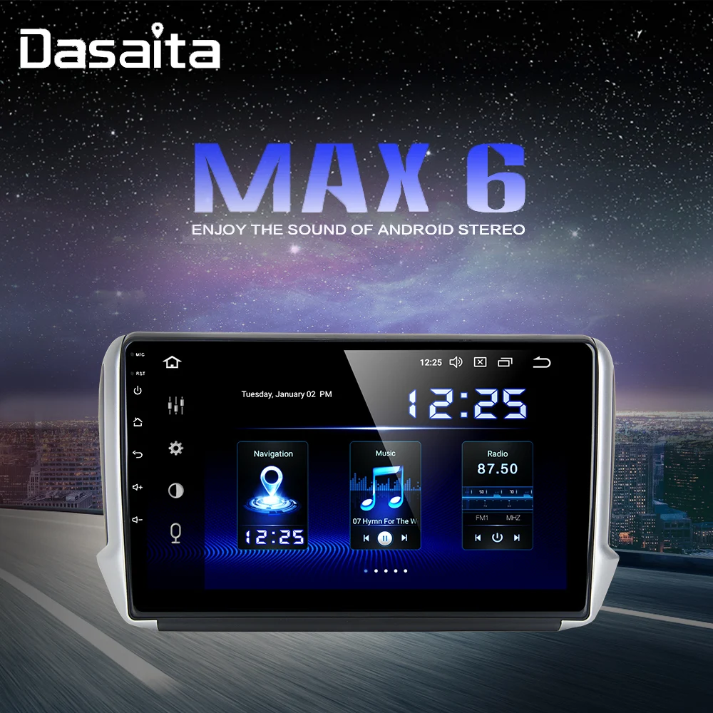10 2 &quotips Car Android 9 0 мультимедийный плеер для peugeot 2008 208 2012 2013 2014 2015 2016 gps навигации DSP