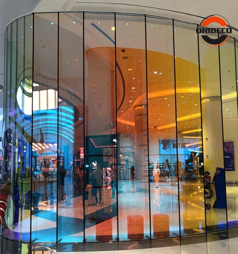 50cm Width Rainbow Window Film Reflective Decorative Color Changing Iridescent Glass Tint Rainbow Effect Sticker UV Protection