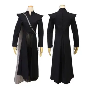 

Game of Thrones Season 7 Daenerys Targaryen cosplay costume with cloak boots Fancy cosplay Dragon Daenerys Targaryen dress suit