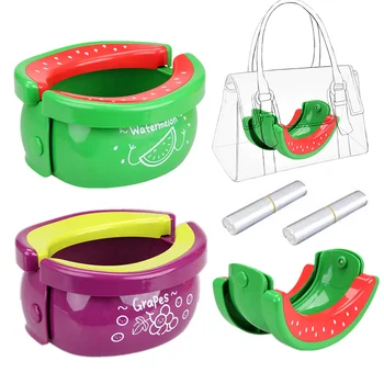 

Fruit Portable Baby Outdoor Travel No-Clean Pots Boy Girls Toilet Basin Potty Car Baby Folding Potty Kids Training Toilet Seat