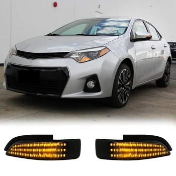 

Car Sequential Turn Signal Smoke Lens LED Amber Side Marker Light Lamp Assembly for Toyota Corolla Avalon Prius C Scion