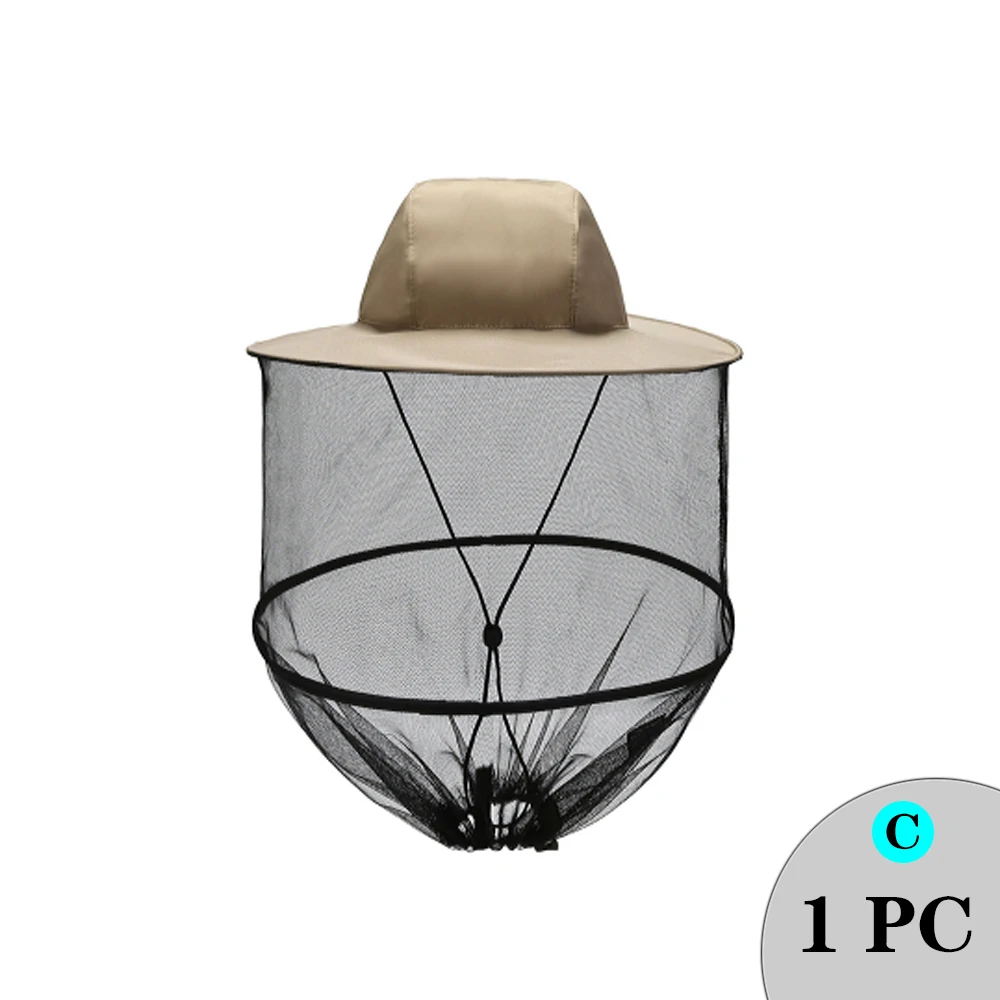 Beekeeping Hat Variety Style Beekeeping Protective Hat Outdoor Anti Bee Mosquito Insect Net Veil Cap Face Head Neck Wrap Ventilated Protector