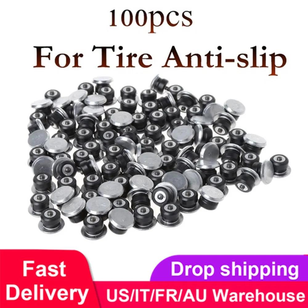 

100pcs Winter Car bike Tire Protection Screws Anti-slip Sleeve Studs Screws Cleats Spikes Wheel stud