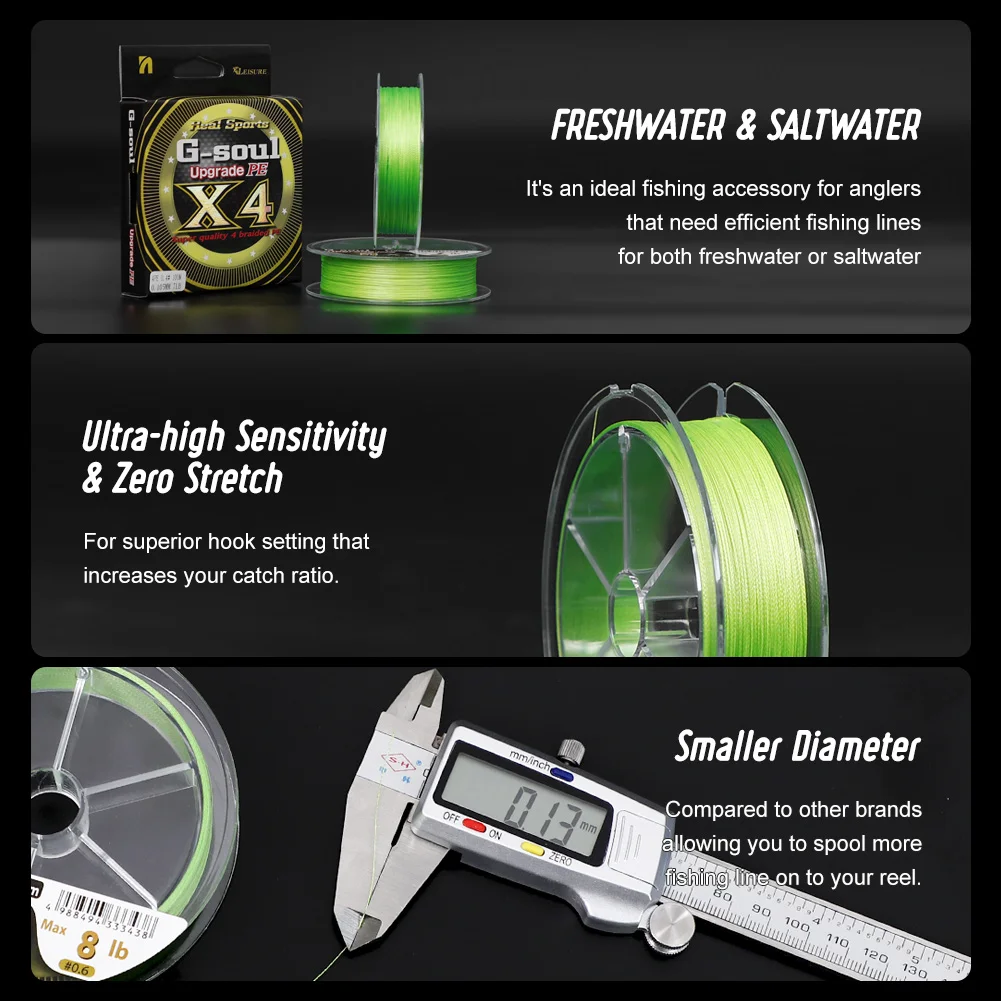 Premium Braided Multifilament Fishing Line - 100m/300m, 7lb-80lb, Durable Sea Fishing Accessories