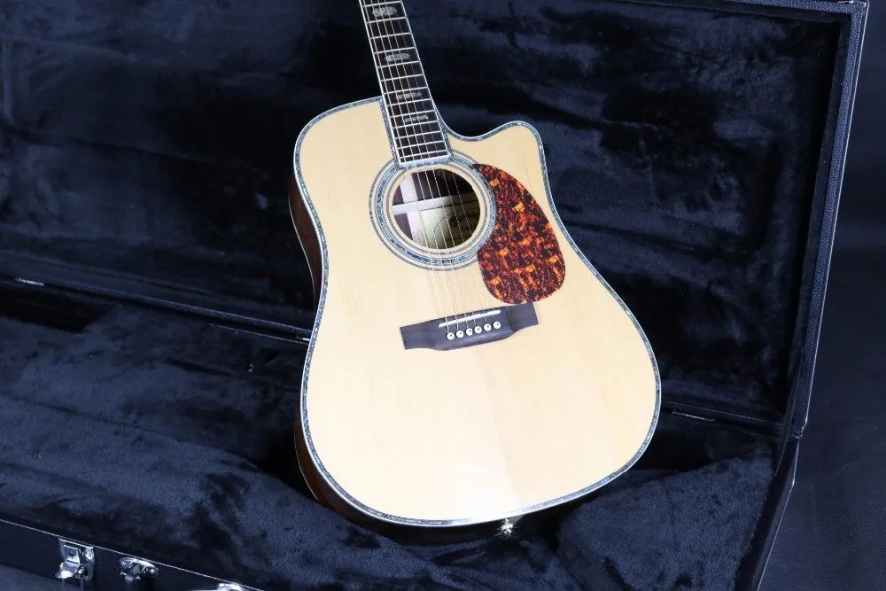 41 ''D стиль ca-45Cutway Акустическая Электрогитара Fishman эквалайзер Массив ели топ гриф из красного дерева Гровер тюнер