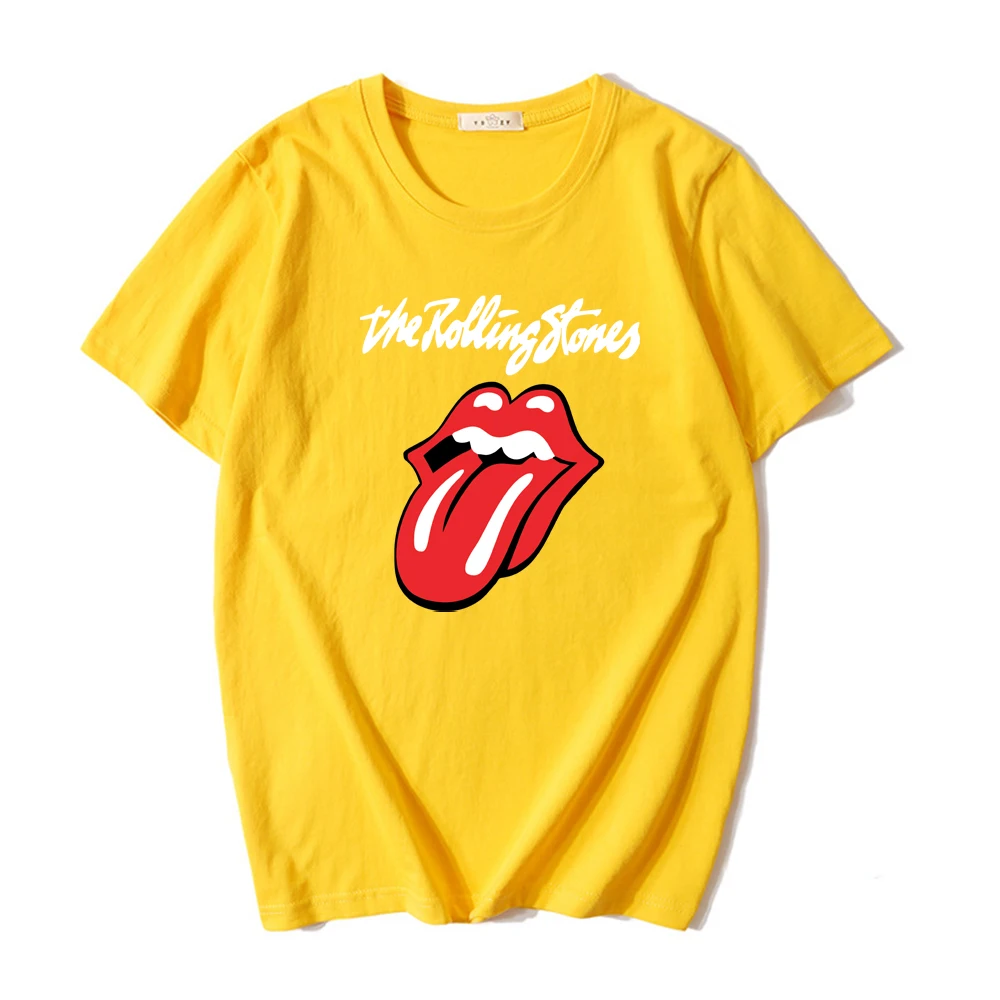 The Rolling Stones Women Men T-shirt Unisex Daily Short Sleeve Summer Graphic O-Neck Tees Tops Camisetas De Mujer Harajuku t shirt palm angels