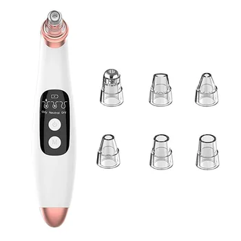 

Rechargeable Blackhead Remover Vacuum Cleaner Vacuum Suction Facial Pore Cleaner With 6 Changeable Heads